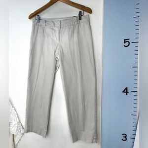 Talbots White Cropped‎ Signature Chino Khaki Pants 6